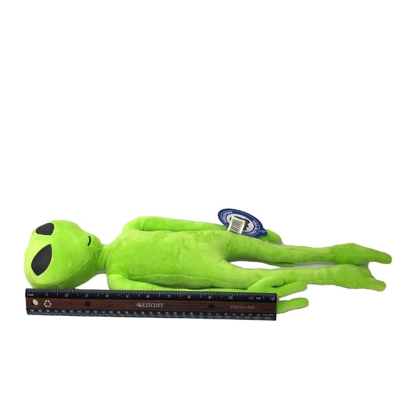 Alien Plush Green Color Eyes Glow In The Dark Plush Toy - Picture 3 of 4